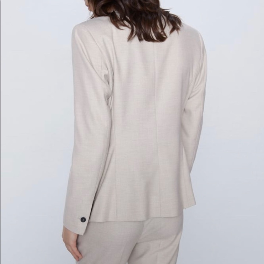 Zara Tailored Linen  Blazer - Picture 4 of 8
